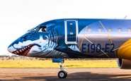 E190-E2 com a pintura 'Shark' profit hunter - Divulgação
