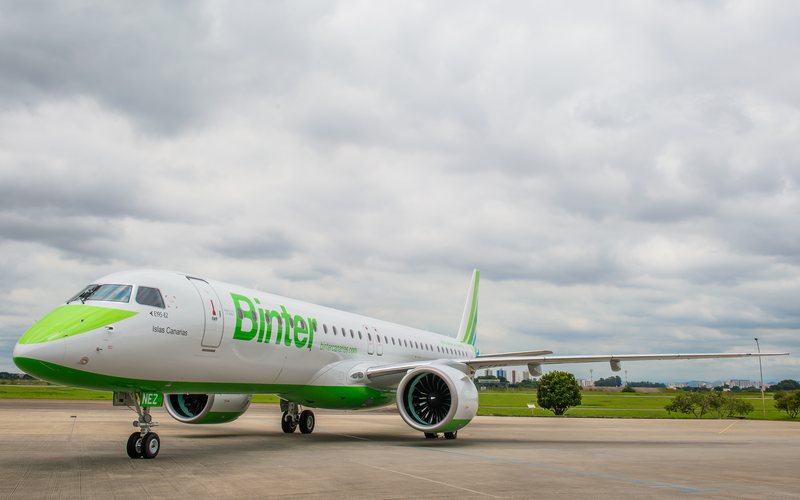 A espanhola Binter opera atualmente com cinco E195-E2 - Embraer
