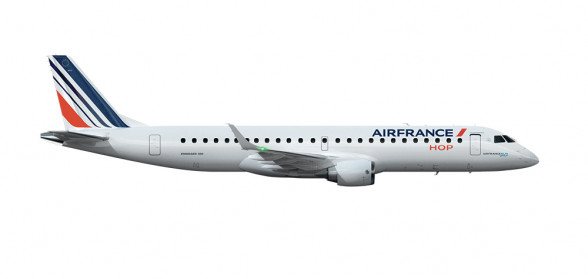 Air France Hop! está padronizando sua frota com aeronaves da família E-Jet da Embraer - Air France