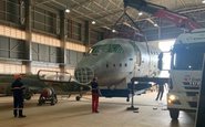 A fuselagem foi doada pelo fabricante brasileiro - EESC-USP