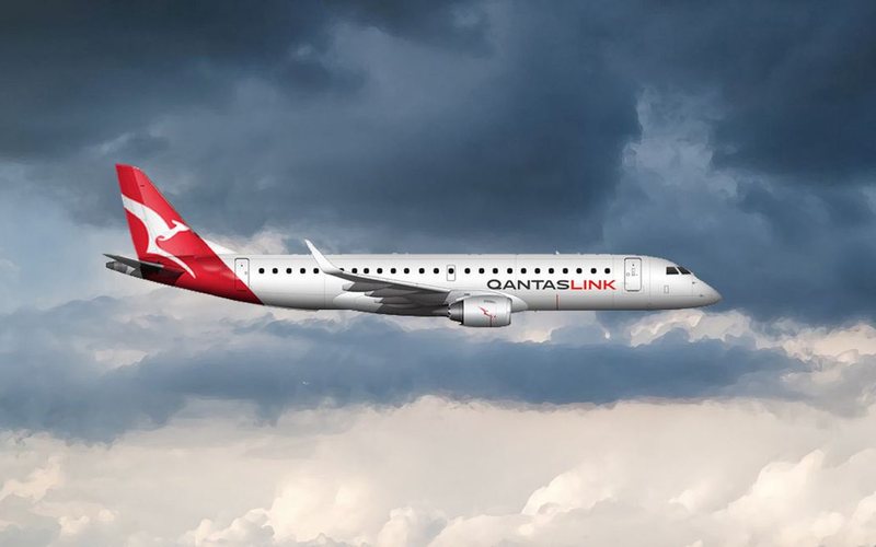 QantasLink utiliza os Embraer 190 em suas principais rotas regionais na Austrália - Divulgação