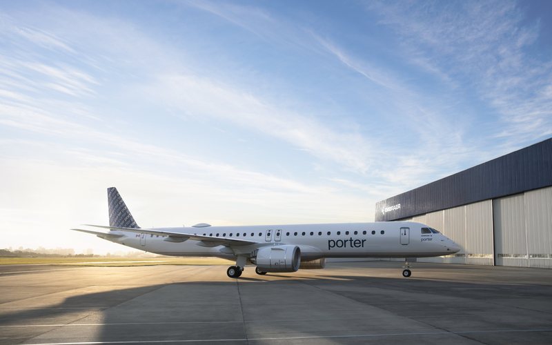Porter Airlines é uma das principais clientes do Embraer 195-E2 - Divulgação