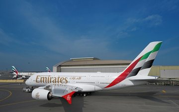 Airbus A380 com a nova pintura da Emirates - Divulgação