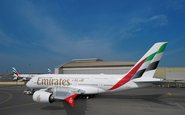 Nova pintura da Emirates foi apresentada em um Airbus A380 - Divulgação