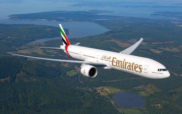 Os voos para o novo destino sul-americano serão operados pelo Boeing 777-300 - Divulgação.