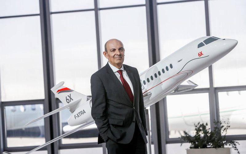 Éric Trappier ocupa atualmente o cargo de CEO da Dassault Aviation, responsável pelos caças Rafale e jatos da família Falcon - Dassault