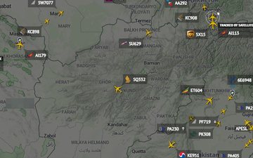 Singapore Airlines, British Airways e Lufthansa voltaram a sobrevoar o país - Radarbox/Reprodução