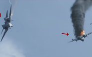 F-14 Tomcat (esquerda) enfrenta e abate um Su-57 em teaser do filme - Reprodução