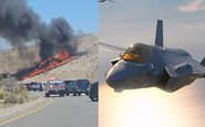 F-35B caiu logo após a decolagem em Albuquerque, no estado do Novo México - Reprodução X