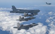 Caças F-22 irão permanecer na Coreia do Sul para mais voos com os F-35A - Ministério da Defesa Nacional da Coreia do Sul.