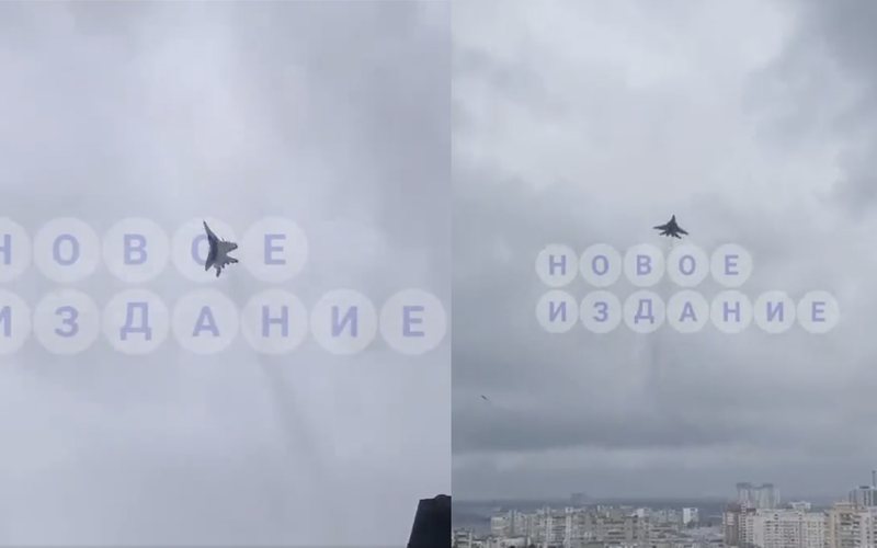 Suposto piloto ucraniano estaria voando solitário e abatendo aeronaves russas nos céus da Ucrânia - Autor desconhecido/WhatsApp