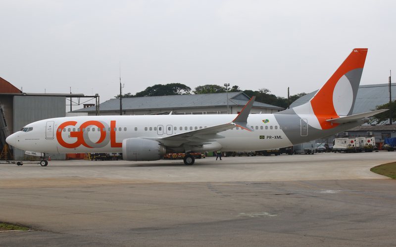 Boeing 737 MAX da Gol no aeroporto de Congonhas - Guilherme Amancio