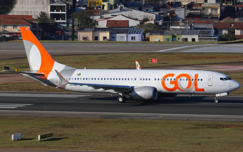 Boeing 737 Max 8 iniciando decolagem no aeroporto de Congonhas, em São Paulo, Gol aumentou oferta no terminal paulistano - Guilherme Amâncio