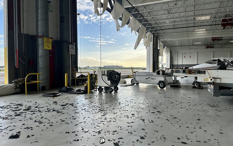 Os principais aeroportos da Flórida tiveram danos materiais, como em Tampa (foto) - Tampa International Airport