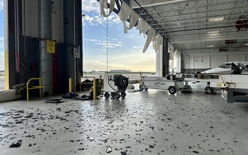 Os principais aeroportos da Flórida tiveram danos materiais, como em Tampa (foto) - Tampa International Airport