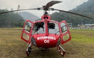 Helicóptero dos bombeiros fez pouso forçado após colidir com fiação de energia