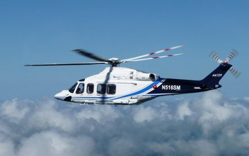 O transporte de passageiros será feito em um helicóptero AW139, da Leonardo - Omni Táxi Aéreo/Divulgação