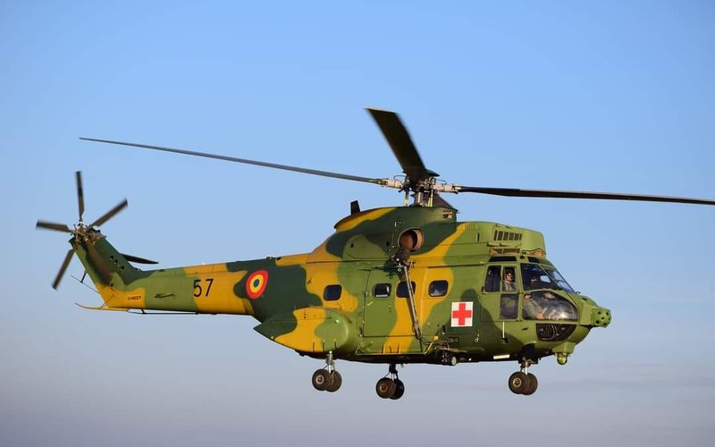 Um segundo helicóptero iria ser acionado para buscar a aeronave, mas não chegou a decolar - Ministério da Defesa da Romênia