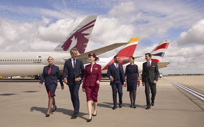 A Iberia voará de Madri para Doha, a partir de dezembro. Passageiros poderão fazer conexão com voos da Qatar Airways - Divulgação