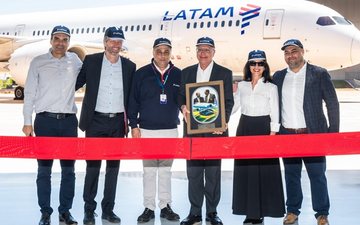 inauguração hangar Latam