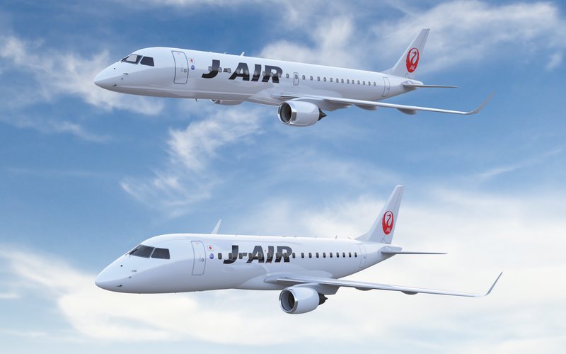 Japan Airlines opera atualmente com os Embraer E170 e E190 em voos regionais - Divulgação