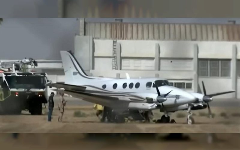 Passageira do voo, que não tinha habilitação para pilotar, pousou o King Air C-90 após o comandante da aeronave sofrer um ataque cardíaco em voo - Reprodução Redes Sociais