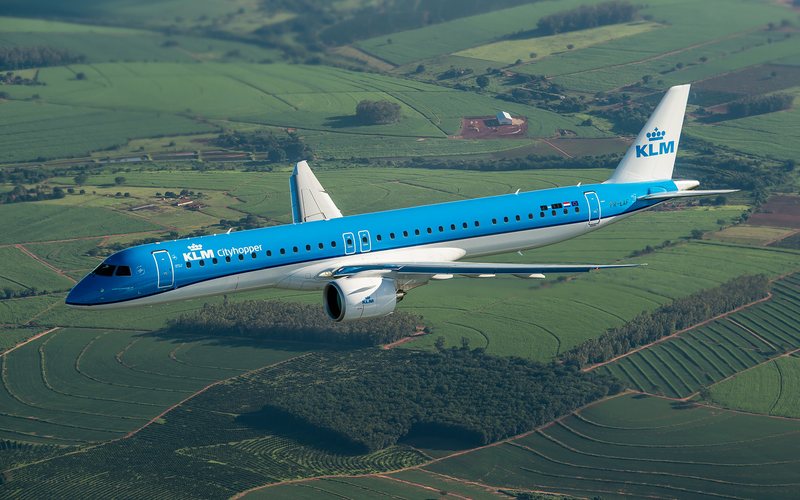 KLM recebeu seu primeiro E2 em fevereiro de 2021 - Embraer