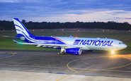 Airbus A330-200 da National Airlines operou um dos dois voos fretados para Manaus - Fábio Duarte