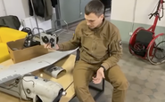 Soldado ucraniano afirma que drone russo Orlan-10 estava montado com componentes simplistas - Reprodução YouTube