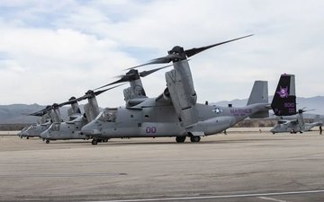Aeronaves Osprey desempenham um importante papel de transporte logístico - USCM