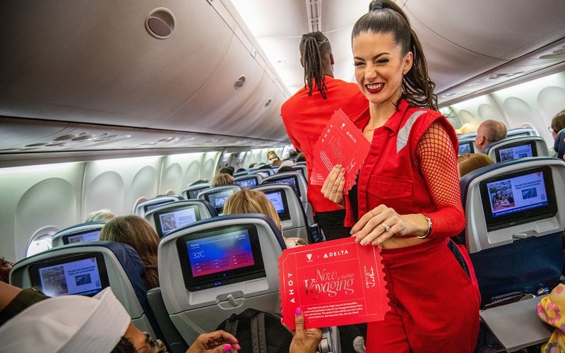 Mais de 190 passageiros foram premiados a bordo - Delta Air Lines/Divulgação