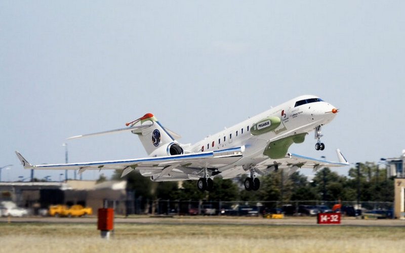 Primeiro voo da aeronave Pegasus foi realizado em Wichita, no Kansas - Divulgação