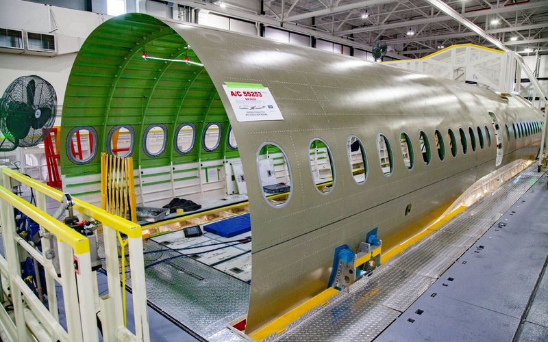 Primeiras seções do A220 já estão na fábrica da Airbus - Divulgação