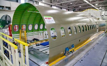 Primeiras seções do A220 já estão na fábrica da Airbus - Divulgação