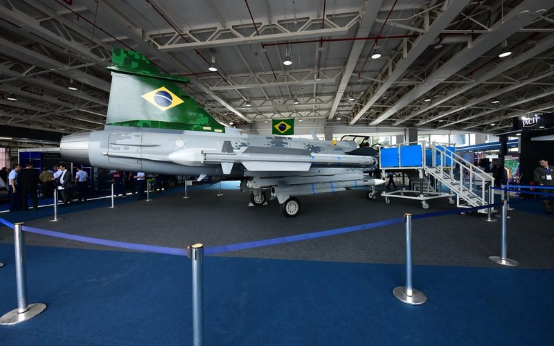 Saab, fabricante do caça F-39 Gripen é um dos expositores da BID Brasil 2024 - Divulgação