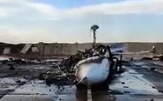 Imagens mostram destruição de aeronaves em base na Crimeia