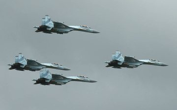 Os caças mais avançados que são operados na Ucrânia são os russos Su-27 - Divulgação