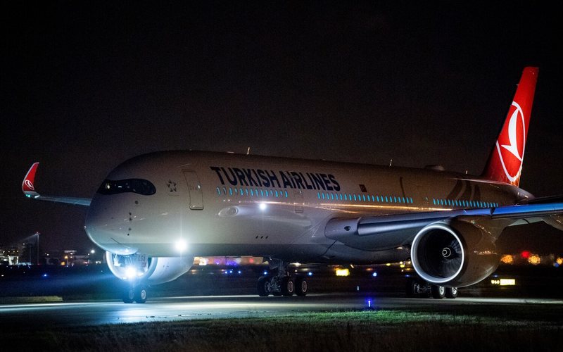 Airbus A350-900 opera os voos diários para Istambul - Divulgação/Airbus