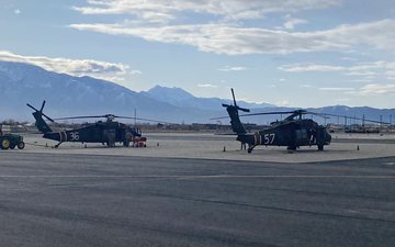Helicópteros UH-60 Black Hawk podem desempenhar diversas missões, como resgates em regiões de difícil acesso - Guarda Nacional de Utah