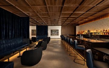 Lounge é o primeiro dos Estados Unidos a contar com dois bares com serviço completo em uma sala da classe executiva - United Airlines