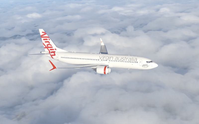 Boeing 737-8 é a principal versão da família de jatos MAX - Virgin Australia