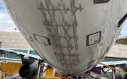 Danos causados no A321, após Tail Strike - Reprodução/Redes sociais