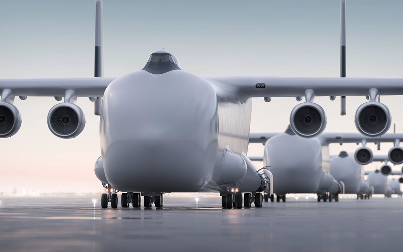 Quando pronto, quadrimotor será o maior avião do mundo - Divulgação