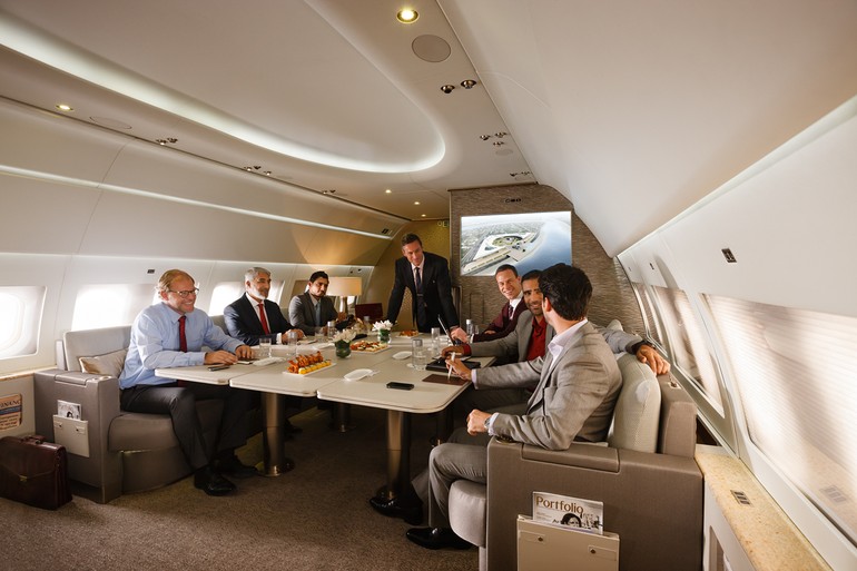 A319 Emirates configurado como jato executivo