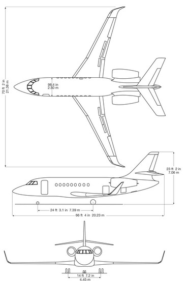 Ficha técnica do Falcon 2000S