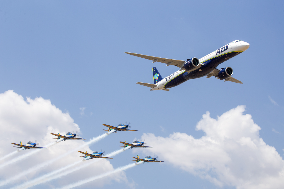 Azul participa do International Brazil Air Show e expõe aeronave com  pintura especial – Avião Revue
