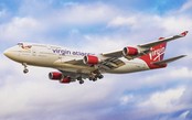Boeing 747 da Virgin Atlantic se despede voando para Las Vegas