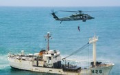 FAB realiza treinamento de resgate e içamento em alto mar