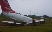 Avião sai da pista após pouso com tempo ruim na Colômbia