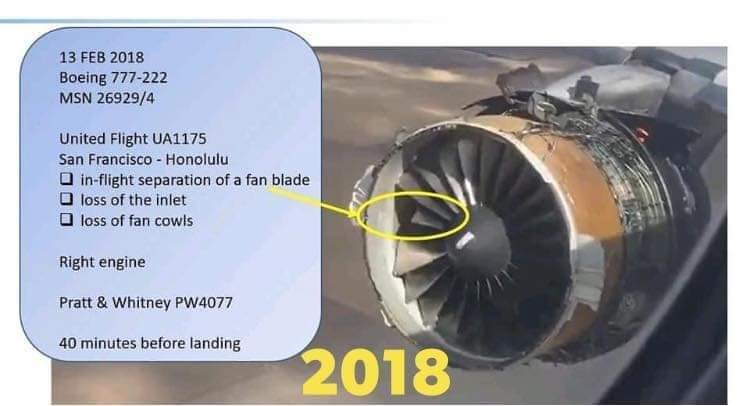 Detalhamento do problema com o motor PW4000 do 777
